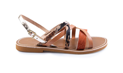 SANDALO Desirée FONDO MICRONITE ORO SNAKE CUOIO